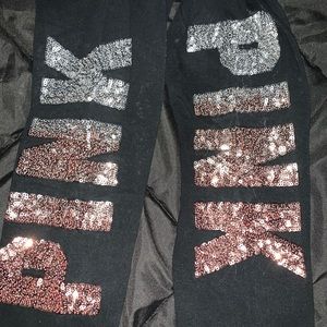 Pink Victoria’s Secret bling leggings